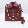 Shirt Style Cross body – Maroon