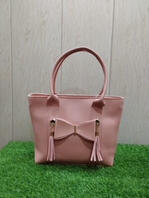 Front Tie Style Casual handbag - Pink