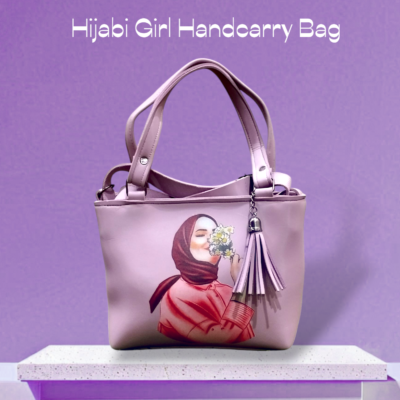 Hijab Girl Handcary Bag - Purple