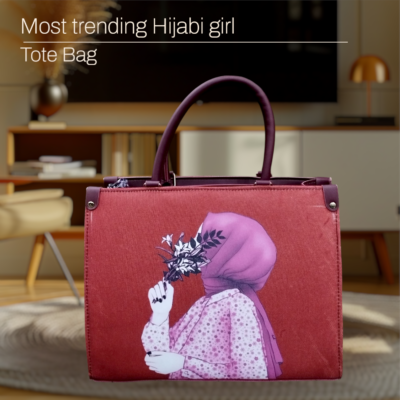 Hijabi Girl Tote Bag - Maroon