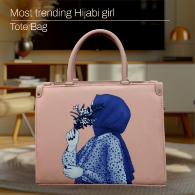 Hijabi Girl Tote Bag - pink