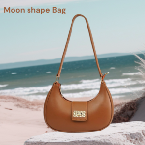 MOON SHAPE BAG - CAMEL