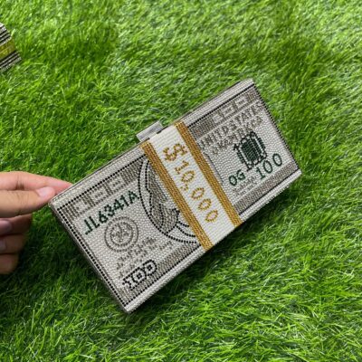 Dollar Clutch - Silver